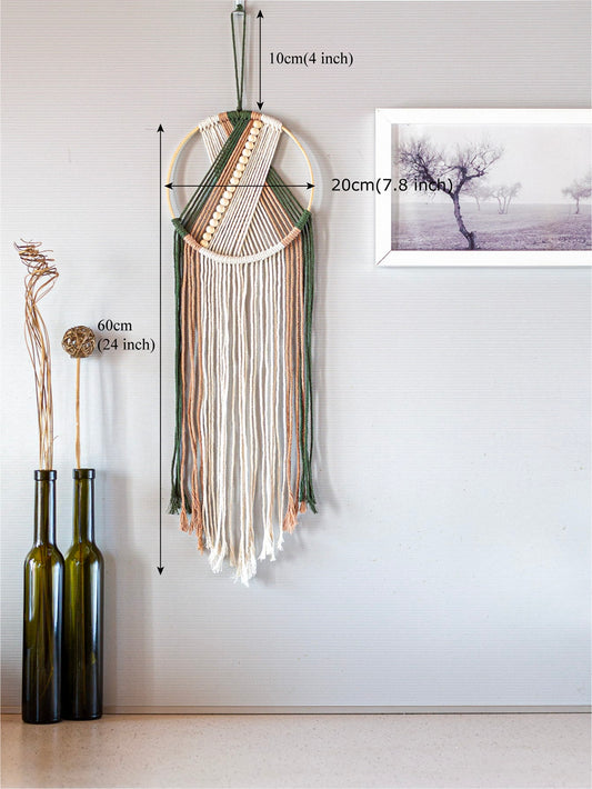Bohemian Elegance: Woven Tassel Wall Hanging