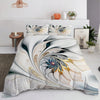 Psychedelic Floral Dreams: 3 Piece Duvet Cover Set with Abstract Flower Print(1*Duvet Cover   2*Pillowcases, Without Core)