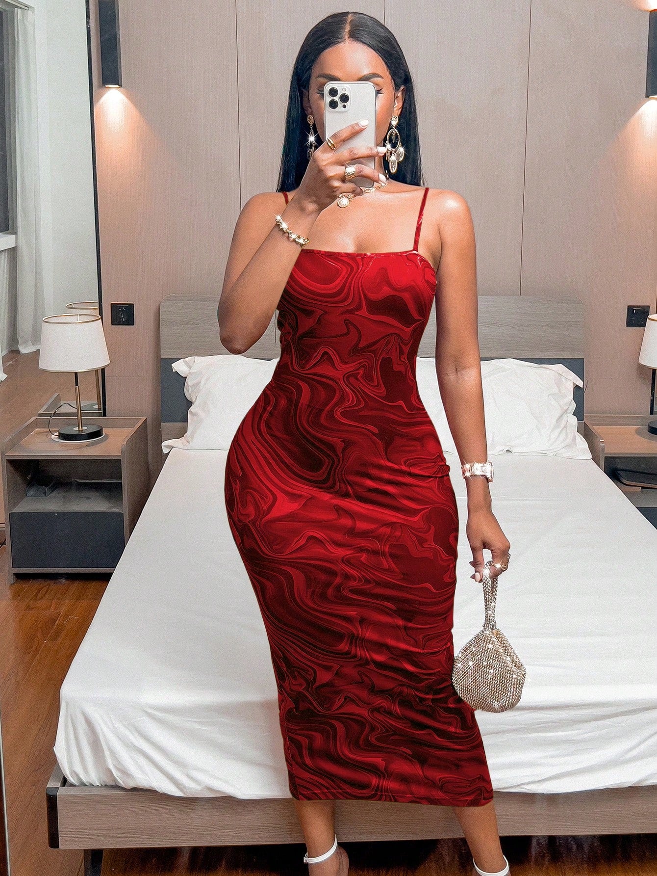 Marble Maven: Slay in Style with this Cami Bodycon Dress Marble Maven: Slay in Style with this Cami Bodycon Dress