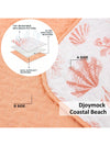 Blush Ocean Starfish Coastal Coral Quilt Set - King Size 3-Piece Lightweight Microfiber Bedding Set