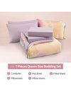 Colorful Clouds Twin Size Comforter Set: Ultra-Soft Bedding for Girls