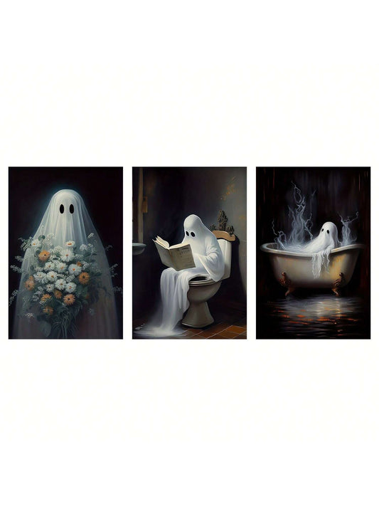 Add a touch of spookiness to your bedroom walls with our Spooky Halloween Canvas Poster Set. Featuring retro ghostly decor, this set will create a hauntingly beautiful atmosphere. Made with high-quality canvas, these posters are perfect for decorating during the Halloween season.