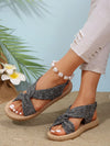 Crossed Cloth Upper Lightweight Sandals: Stylish and Comfortable for Outdoor Adventures