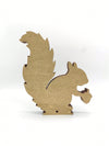 Forest Style Wooden Carving Squirrel Ornament: Creative Home and Office Decoration