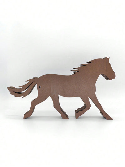 Creative Wooden Carving Horse Figurine for Home and Office Decor
