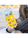 Fresh Cartoon Style Dog Print Stainless Steel Tumbler - The Perfect Gift for Puppy Lovers!