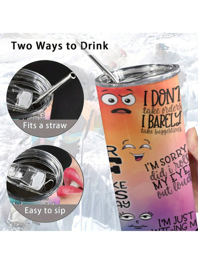 Humorous Stainless Steel Insulated Cup: Your Ideal Travel Companion