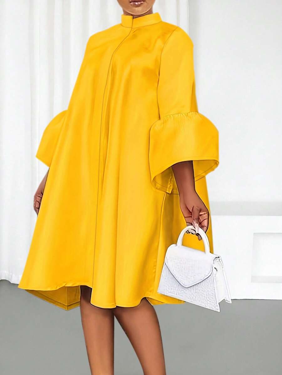 spring color formal dresses Timeless Elegance: Clasi Spring/Summer Plain Dress – Canary Houze featuring a delicate floral Size:17 1/2 XLONG 8 Business Professional Attire PF26Launch5