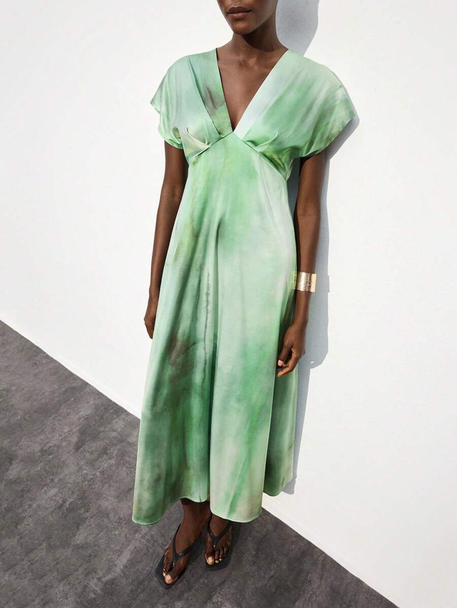 tie dye boho dress Chic Multi-Color Tie-Dye Asymmetric for Beach, Festivals, a XL Bust Select Shoes Size:41 Simone Rocha Black And White Plus