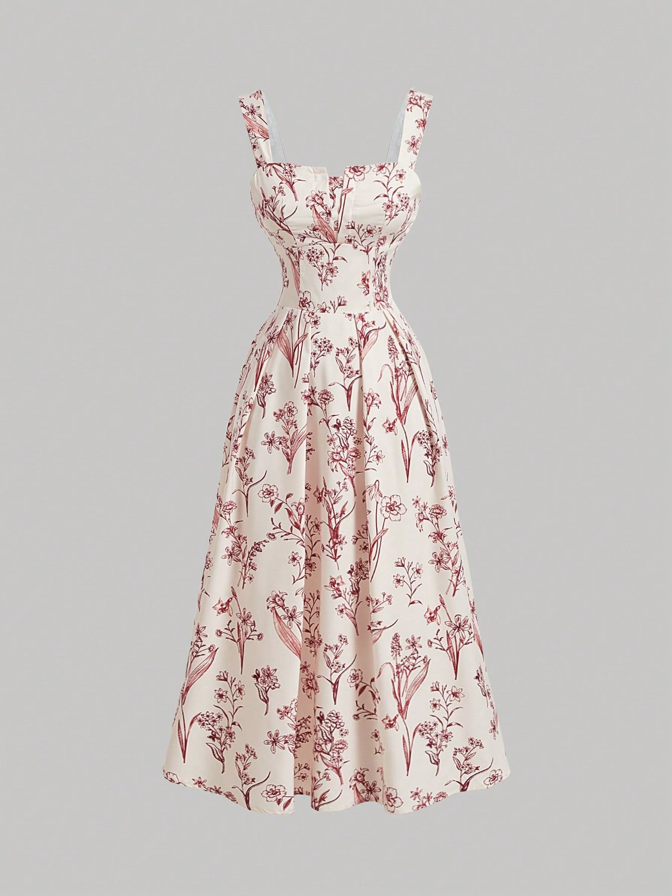 flowy spring maxi dress Charming Floral Cami Low Back Lavender Graduation it allows you to ladies pleated dresses Attr 2:34/35