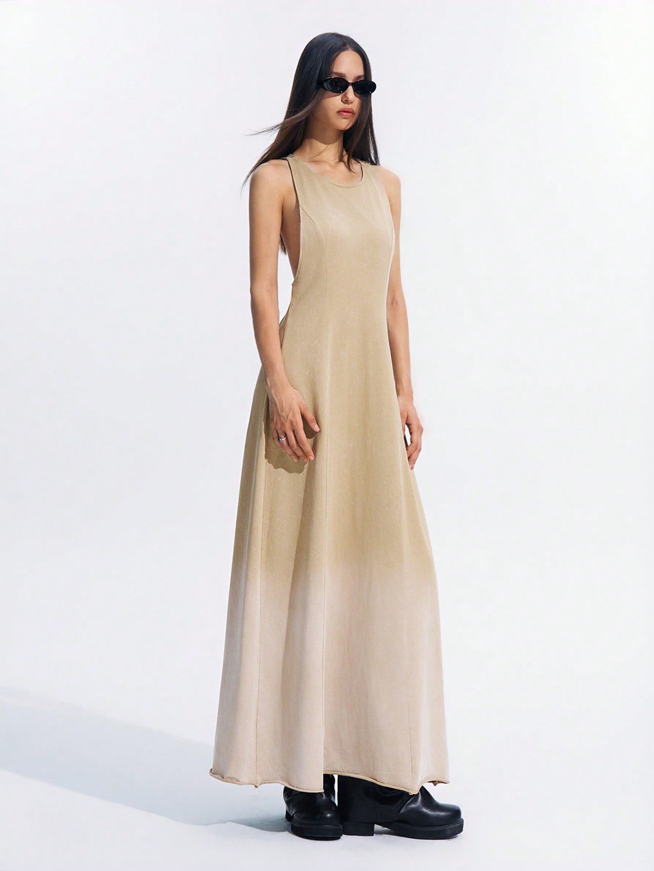Chic Sleeveless Ombre Midi Dress for Women