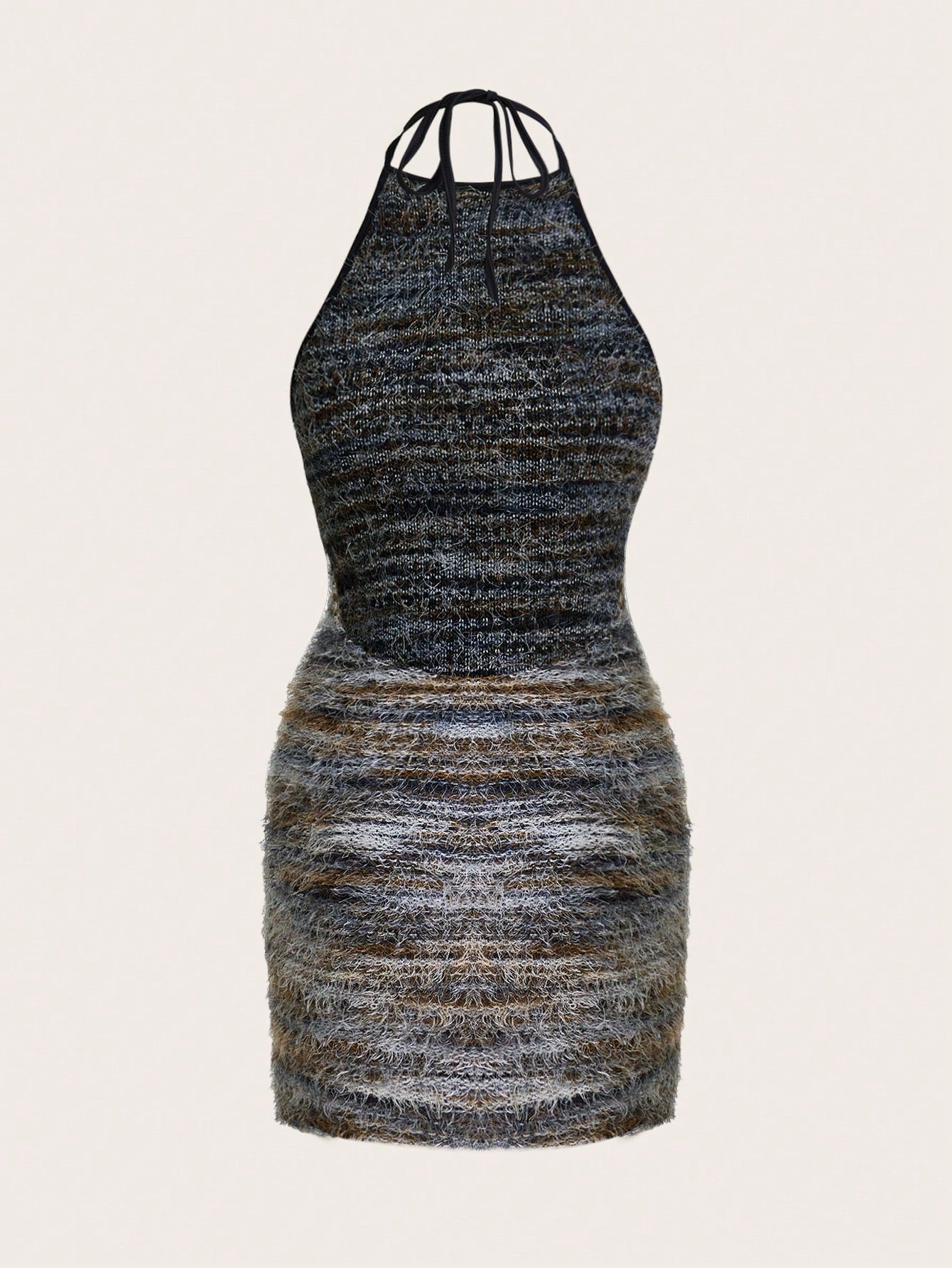 Deep V-Neck Ruched Mini Bodycon Dress in Textured Fabric for Effortles – Canary Houze