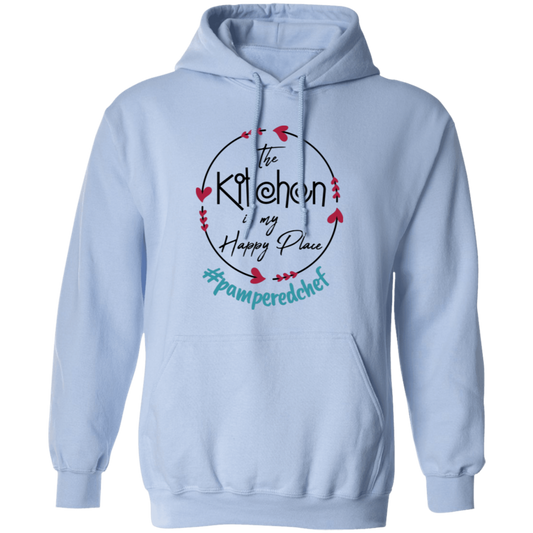 The Kitchen Is My Happy Place, Pampered Chef, Love Chef Pullover Hoodie