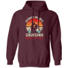 Husband And Wife Cruising Partner For Life, Retro Valentine, Couple Silhouette Pullover Hoodie