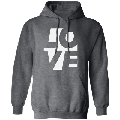Couple Gift, Love Silhouette, Love Text, Valentine Love Pullover Hoodie