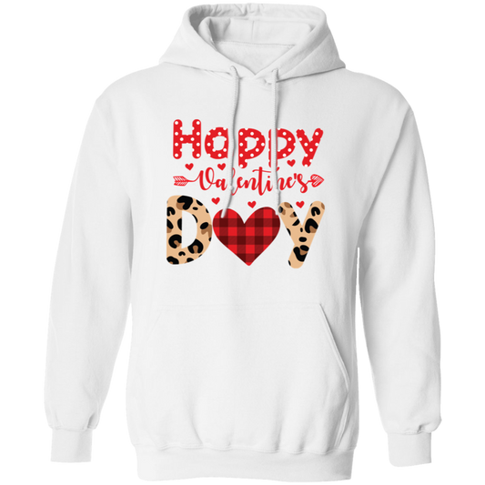 Happy Valentine's Day, Leopard Valentine, Cute Heart Pullover Hoodie