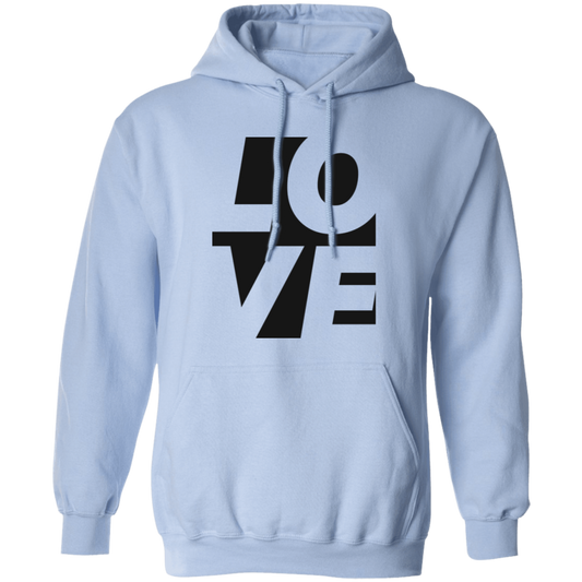 Love Silhouette, Love Text, Valentine Love, Couple Gift Pullover Hoodie