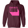 All You Need Is Love, Cute Love, Pink Love, Love Silhouette Pullover Hoodie
