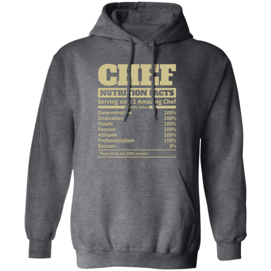 Chef Nutrition Facts, Serving Size For 1 Amazing Chef Pullover Hoodie