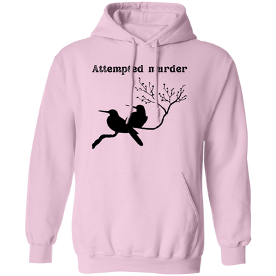 Attempted Murder, Couple Birds, Love Birds Silhouette Pullover Hoodie