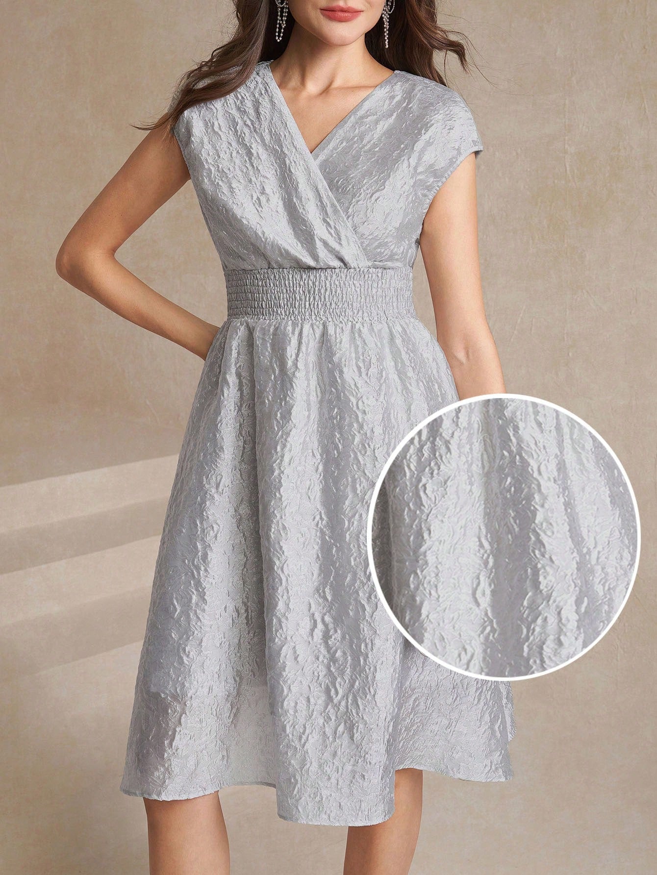 Elegant V-Neck A-Line Swing Dress for Women - Perfect Summer Birthday Dress Elegant V-Neck A-Line Swing Dress for Women - Perfect Summer Birthday Dress