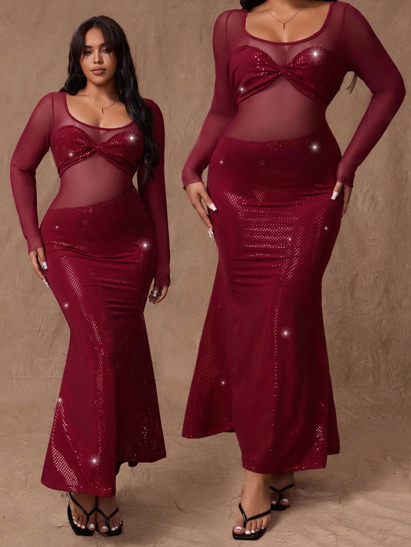 French Retro Plus Size Polyester Solid Color Christmas Valentine's Day Autumn Winter Glamorous Romantic Sexy Bodycon Dress French Retro Plus Size Polyester Solid Color Christmas Valentine's Day Autumn Winter Glamorous Romantic Sexy Bodycon Dress