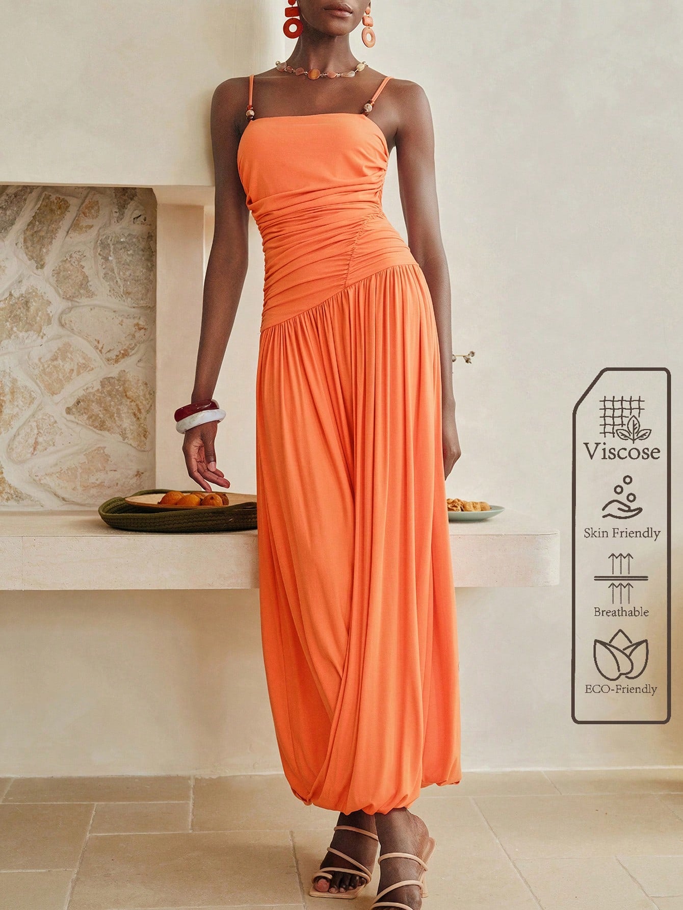 Stylish Women's Casual Spaghetti Strap Knit Ruched Bodycon Balloon Dre – Canary Houze