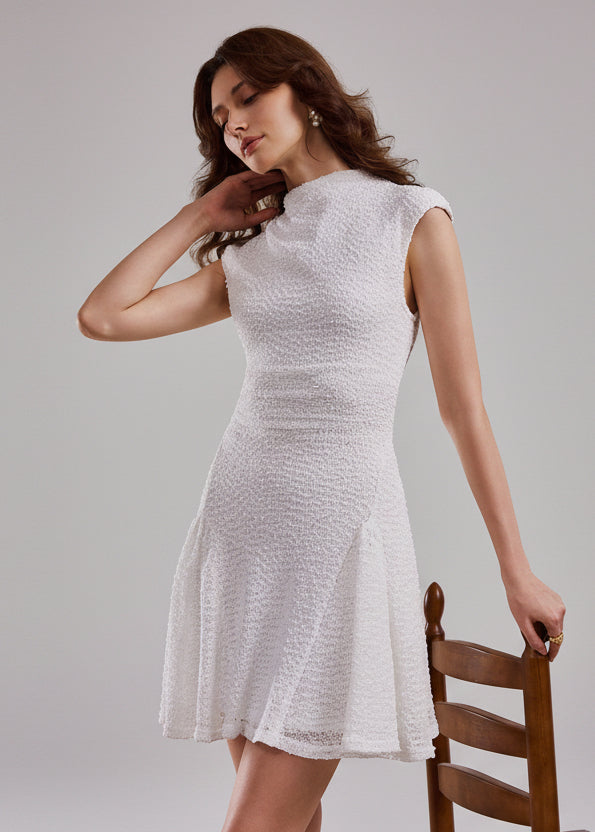 Versatile Delicate Woven Texture Short-Sleeved Dress for Every Occasio –  Canary Houze