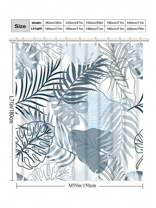 Plant Paradise: Modern Polyester Waterproof Shower Curtain for Home
