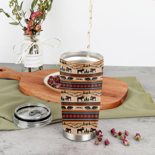 Bring the great outdoors with you, wherever you go! The Forest Fauna Animals Tumbler keeps drinks hot or cold for up to 12 hours. Featuring a vacuum insulated design with a leak-proof lid, this coffee mug is perfect for taking your favorite beverages on the go.