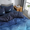 Starry Night: Moon and Star Print Duvet Cover Set for Bedroom and Guest Room