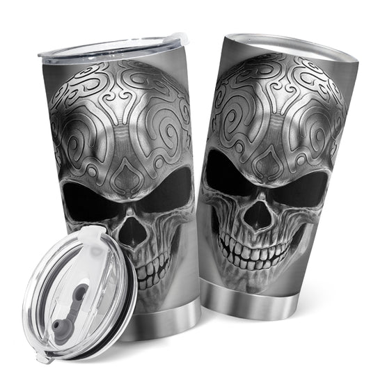 Treat the men in your life to a unique coffee experience with the Skull Tumbler. This stainless steel, vacuum-insulated cup keeps beverages hot or cold, and features a sleek, stylish skull design. Plus, it's the perfect gift for any occasion.