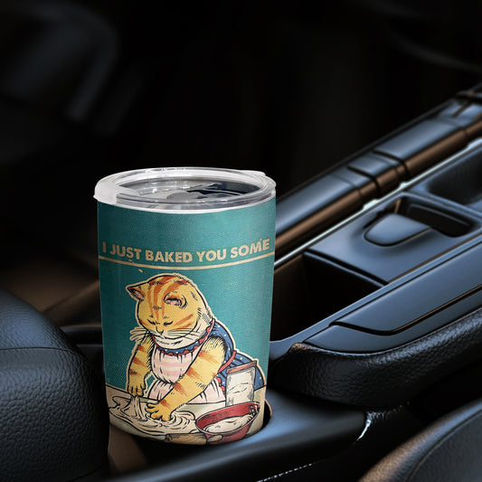 Funny Baked Cat Insulated Tumbler: Enjoy your Coffee with Purrfection!