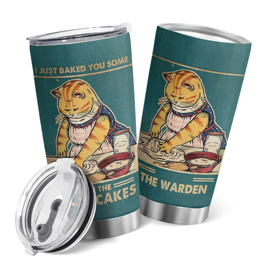 Our Funny Baked Cat Insulated Tumbler will help keep your drinks hot or cold for an extended period of time. It's double wall stainless steel vacuum insulated and features an airtight drinking lid to help maintain the temperature. Enjoy your coffee or tea with purrfection!