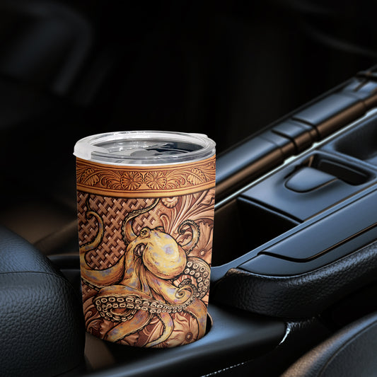 20oz Squid Tumbler: A Stylish Viking Wooden Cup for Hot and Cold Drinks