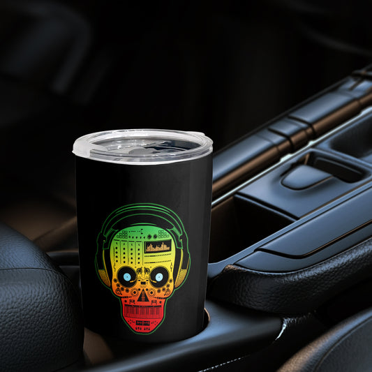 Rock the Beat with our Personalized Skull DJ 20oz Tumblers: Stainless Steel Travel Mugs for Music Enthusiasts!