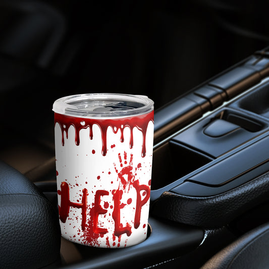 Spooky Sipper: 20oz Scary Blood Tumbler - Halloween Themed Stainless Steel Insulated Mug for Creepy Coffee Lovers