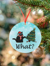 Whimsical Cartoon Cat Confusion: Acrylic Hanging Decor for a Festive Christmas Ambiance!