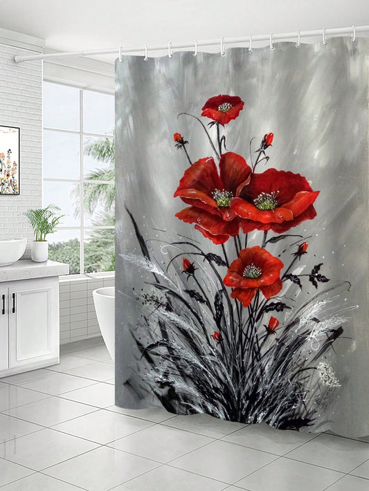 This Red Peony Blossom Bathroom Elegance <a href="https://canaryhouze.com/collections/shower-curtain" target="_blank" rel="noopener">shower curtain</a> combines modern style and mildew resistance for a beautiful and practical addition to your bathroom. The waterproof material ensures durability and cleanliness, while the elegant red peony design adds a touch of sophistication. Enjoy a refreshing and worry-free shower experience with this high-quality shower curtain.