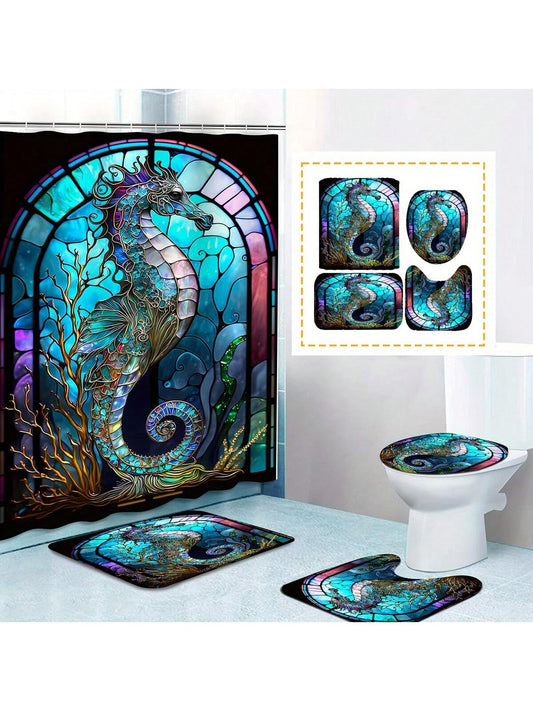 Upgrade your bathroom with our LED Light-Up <a href="https://canaryhouze.com/collections/shower-curtain" target="_blank" rel="noopener">Shower Curtain</a>. Made from waterproof polyester, this curtain features a unique letter printed design that will add a touch of modern style to your space. The built-in LED lights create a soothing ambiance, perfect for unwinding after a long day. Experience the perfect blend of function and style with our illuminated shower curtain.