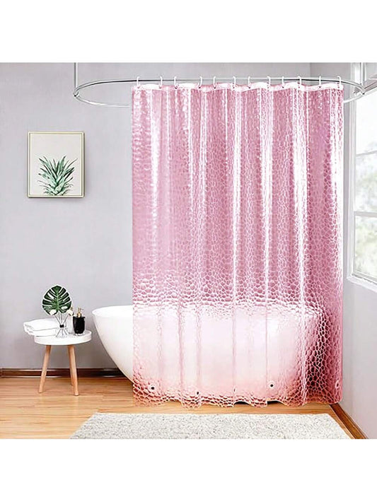 Pretty in Pink: Irregular Shape Transparent Shower Curtain - Multiple Sizes Available