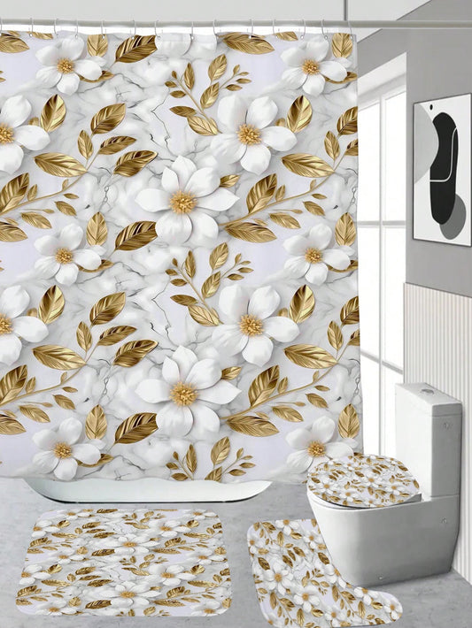 Floral Escape: Digital Printed Shower Curtain