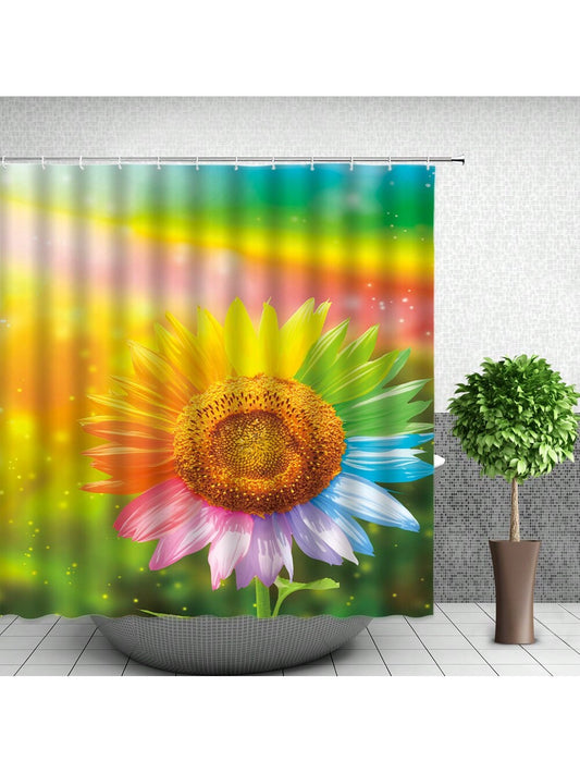 Add a touch of nature to your bathroom with our Multicolor Sunflower Plant Printed <a href="https://canaryhouze.com/collections/shower-curtain" target="_blank" rel="noopener">Shower Curtain</a>. Featuring a vibrant sunflower design, this curtain will bring a pop of color and life to your daily routine. Made with high-quality materials for long-lasting use.
