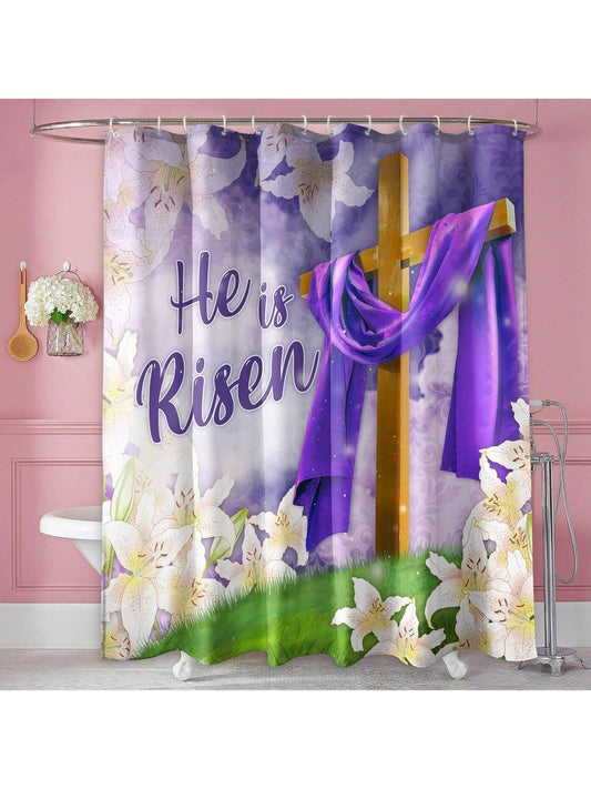 This Easter, celebrate the resurrection of Jesus with our He Is Risen: Easter Floral <a href="https://canaryhouze.com/collections/shower-curtain" target="_blank" rel="noopener">Shower Curtain</a> Set. Featuring a beautiful floral design, this shower curtain is not only a stylish addition to your bathroom decor, but also a reminder of the hope and new beginnings that Easter brings.