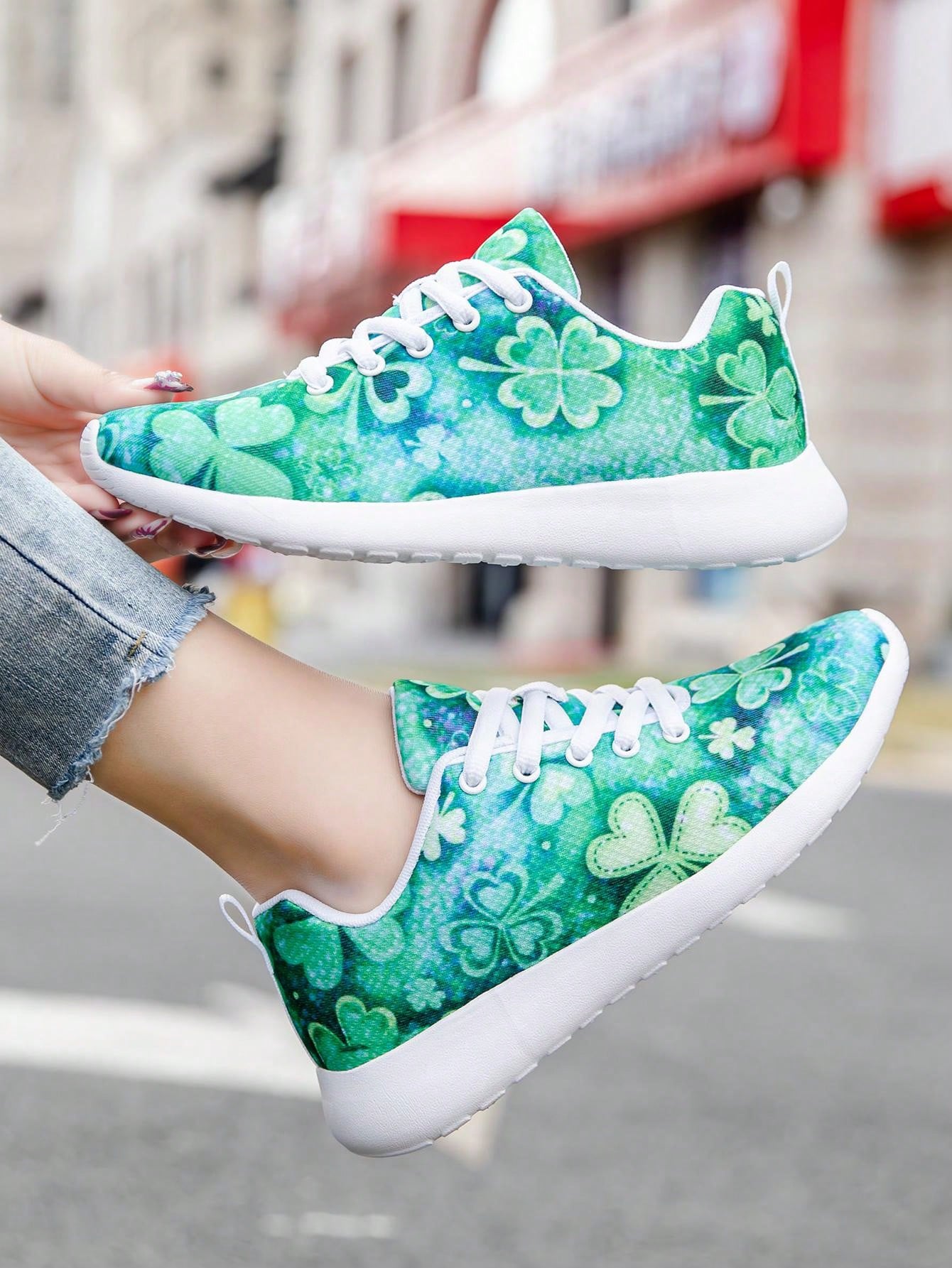 green lucky charm shoes