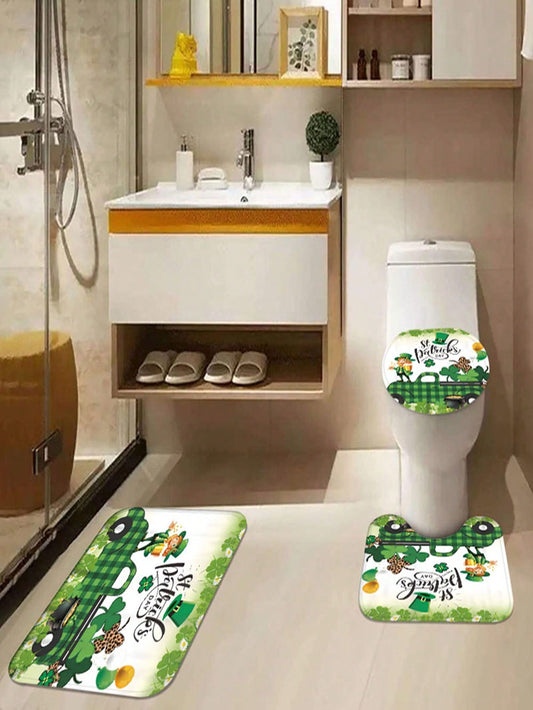 Lucky Charm St.Patrick's Day Bathroom Set - Shower Curtain, Toilet Covers, Bath Mats & More!
