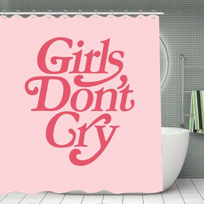 Pretty in Pink: Waterproof Fabric Shower Curtain Set with Hooks - 72 x 72 Inches