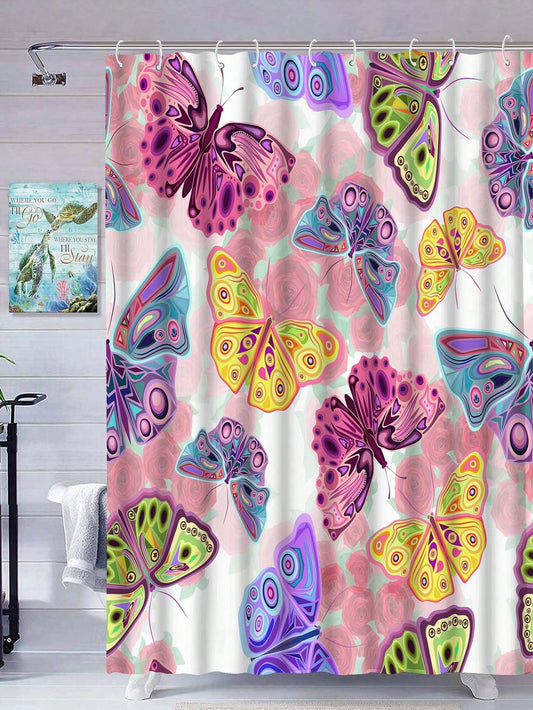 Enhance the beauty of your bathroom with the Fluttering Beauty <a href="https://canaryhouze.com/collections/shower-curtain" target="_blank" rel="noopener">shower curtain</a>. Featuring a creative butterfly pattern, this decorative piece comes with hooks for easy installation. Transform your space into a tranquil oasis and elevate your daily routine with this elegant and functional addition.