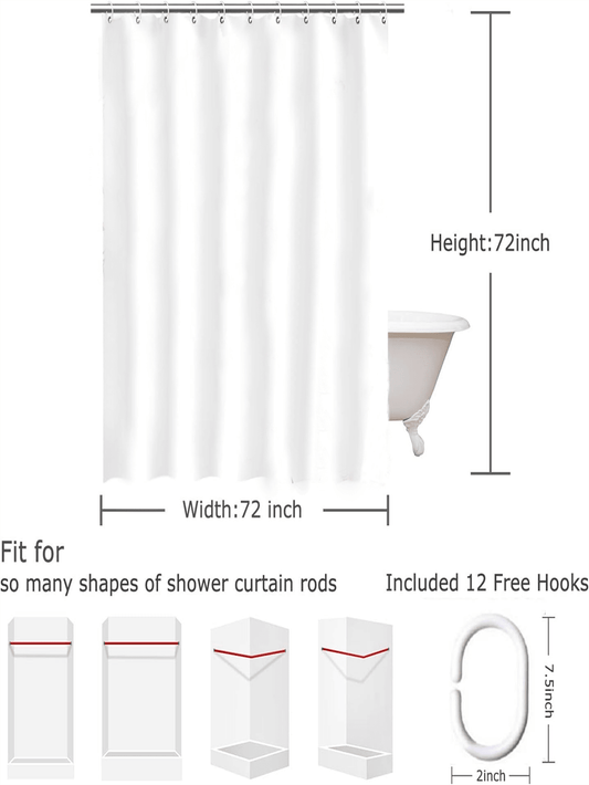 Fluttering Beauty: Creative Butterfly Pattern Shower Curtain with Hooks for Bathroom Decoration
