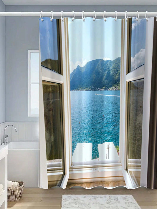 Transform your bathroom into a serene oasis with our Summer Serenity <a href="https://canaryhouze.com/collections/shower-curtain" target="_blank" rel="noopener">shower curtain</a> featuring a picturesque mountain and ocean view. Made from durable fabric, this curtain not only adds a touch of nature to your space but also provides privacy and protection from water splashes.